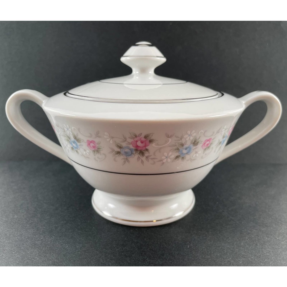 Rosemary Pattern 5555 M Fine China Japan Covered Sugar Bowl